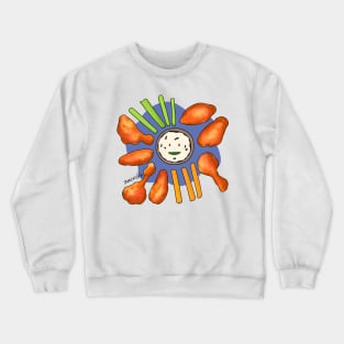 Buffalo Wings with dipping sauce Crewneck Sweatshirt